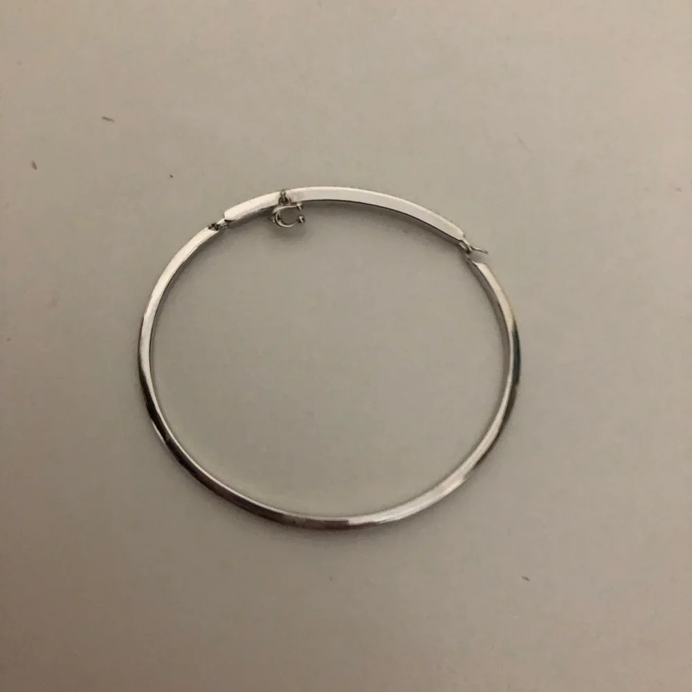 Coach Signature Pave Bar Hinged Crystal Bangle Bracelet With Dangling C Charm
